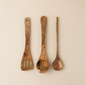 Olive Wood Cooking Spoon Set