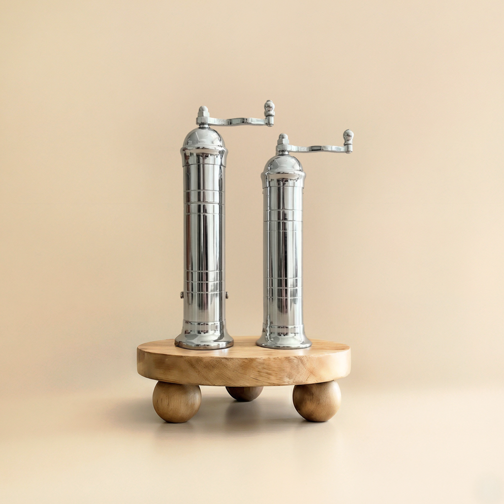 Brass & Chrome Salt & Pepper Mills