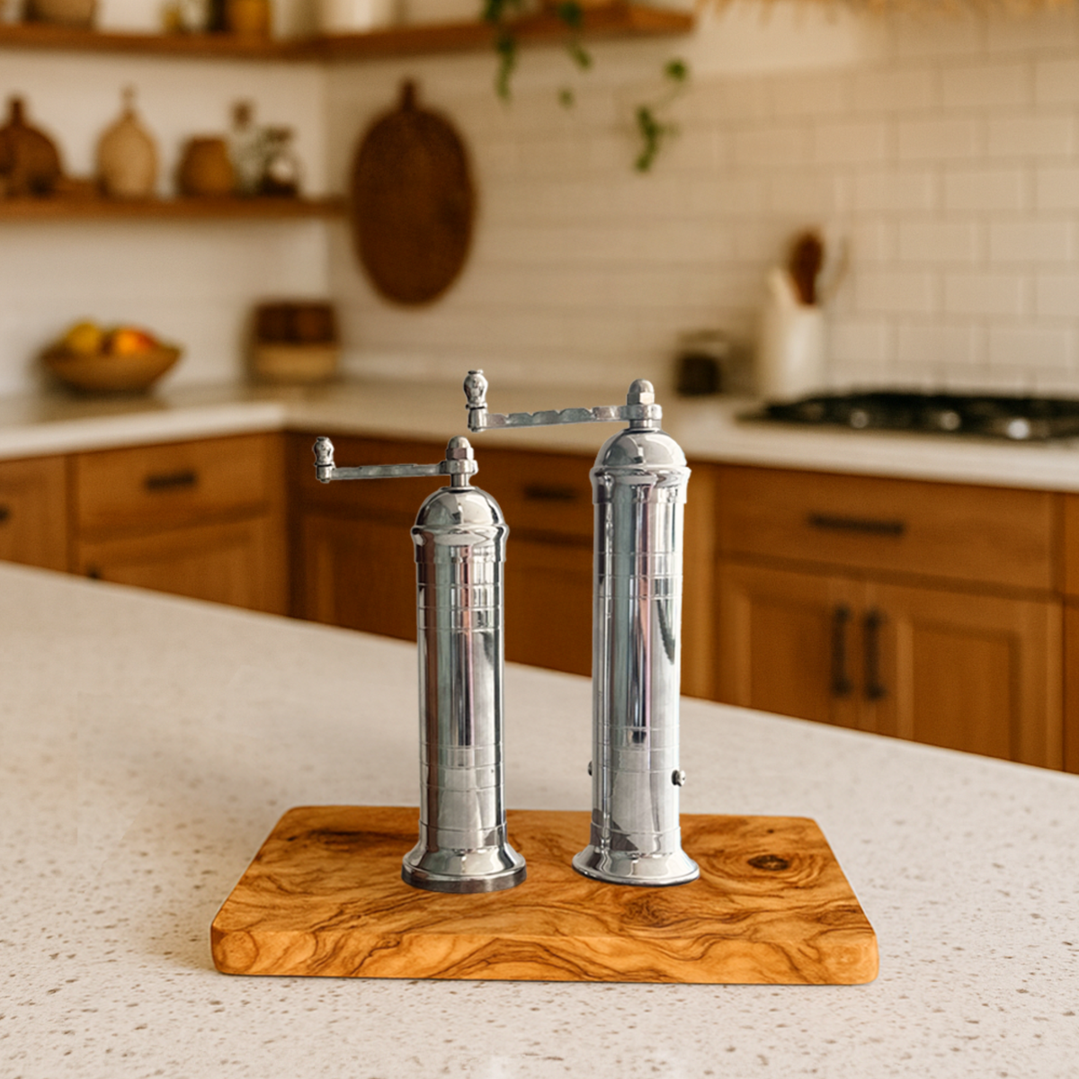 Brass & Chrome Salt & Pepper Mills