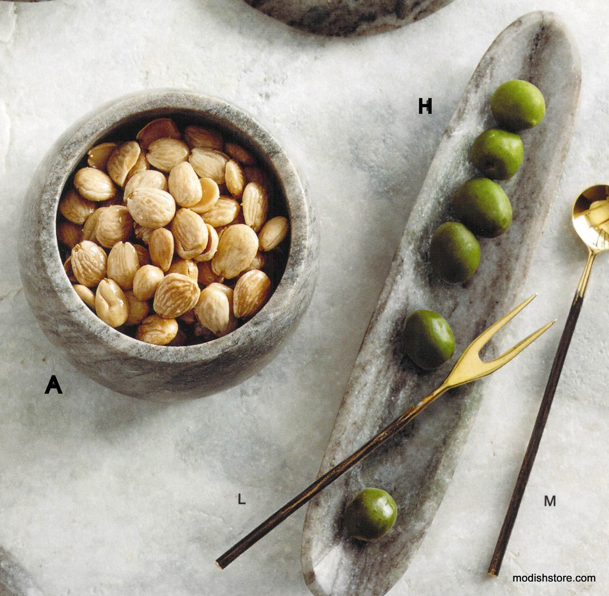 Curve Marble Collection Serveware