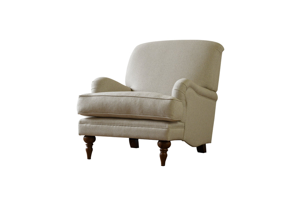 Jasper | Companion Chair | Heather Herringbone Flax