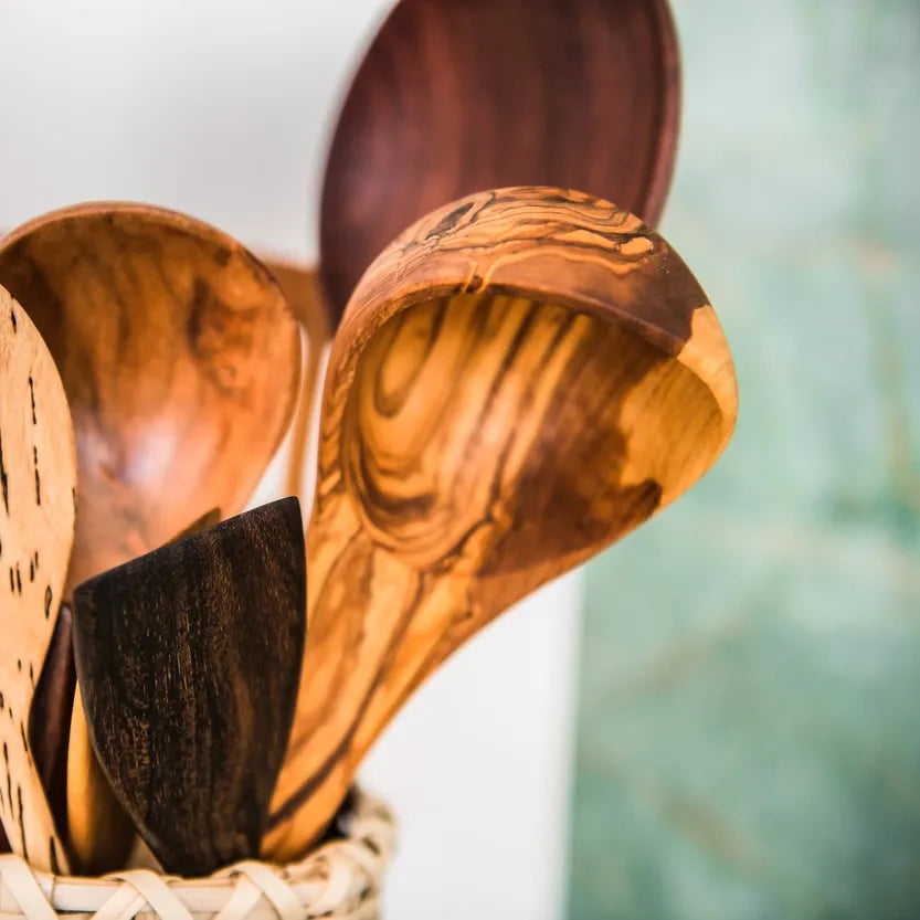 Olive Wood Cooking Spoon Set
