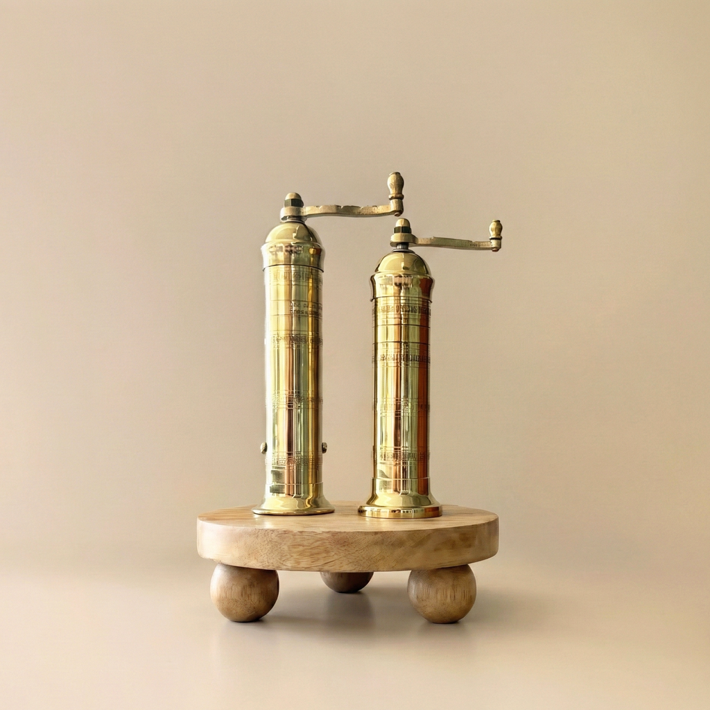 Brass Mills & Riser Set