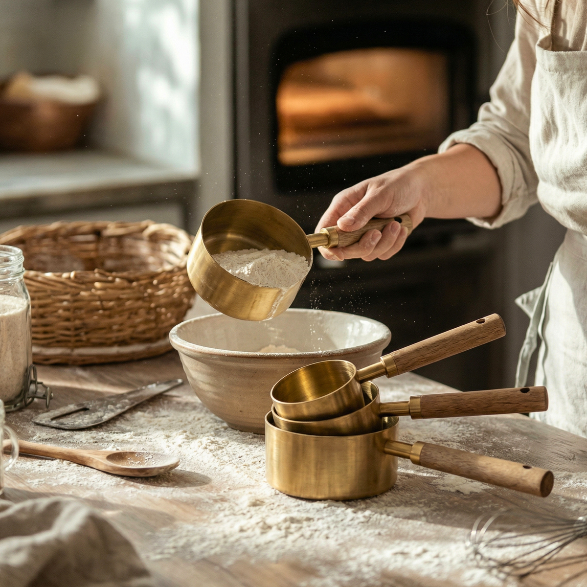 Golden Measuring Cup Set