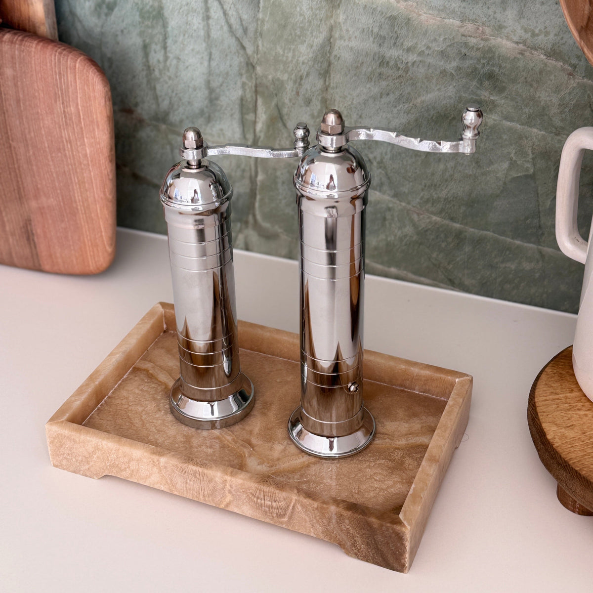 Brass & Chrome Salt & Pepper Mills