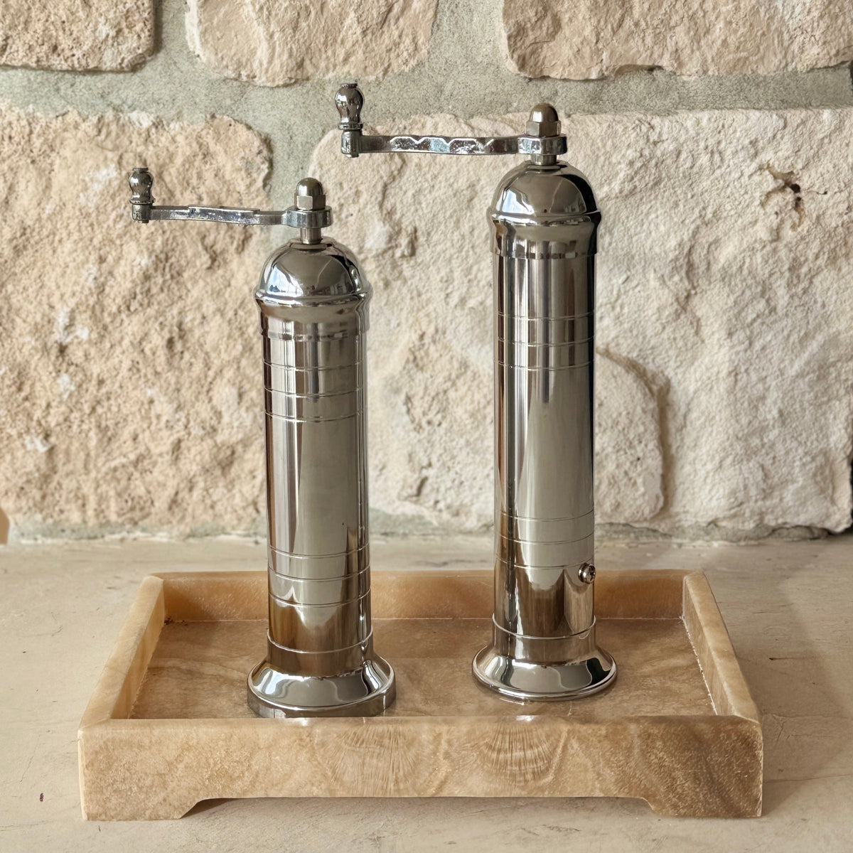Brass & Chrome Salt & Pepper Mills