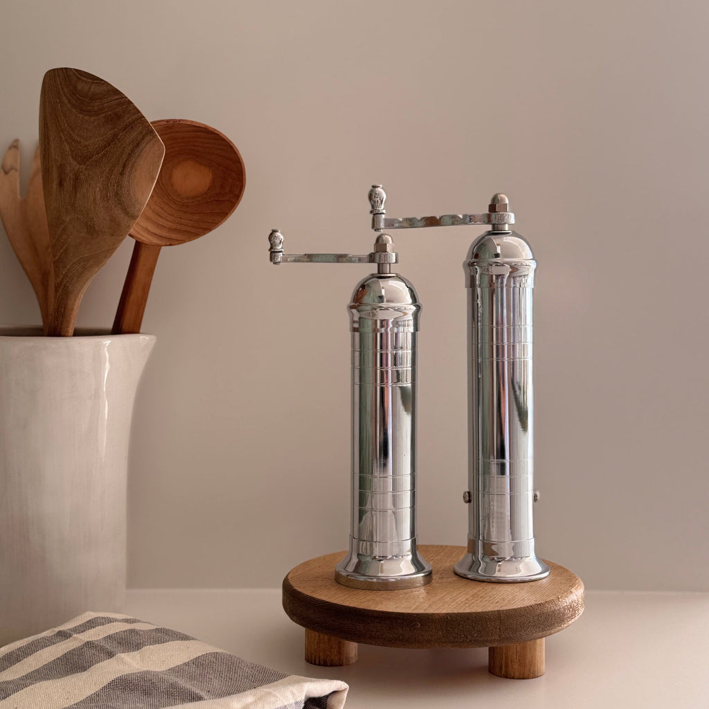 Chrome & Brass Mills Riser Set