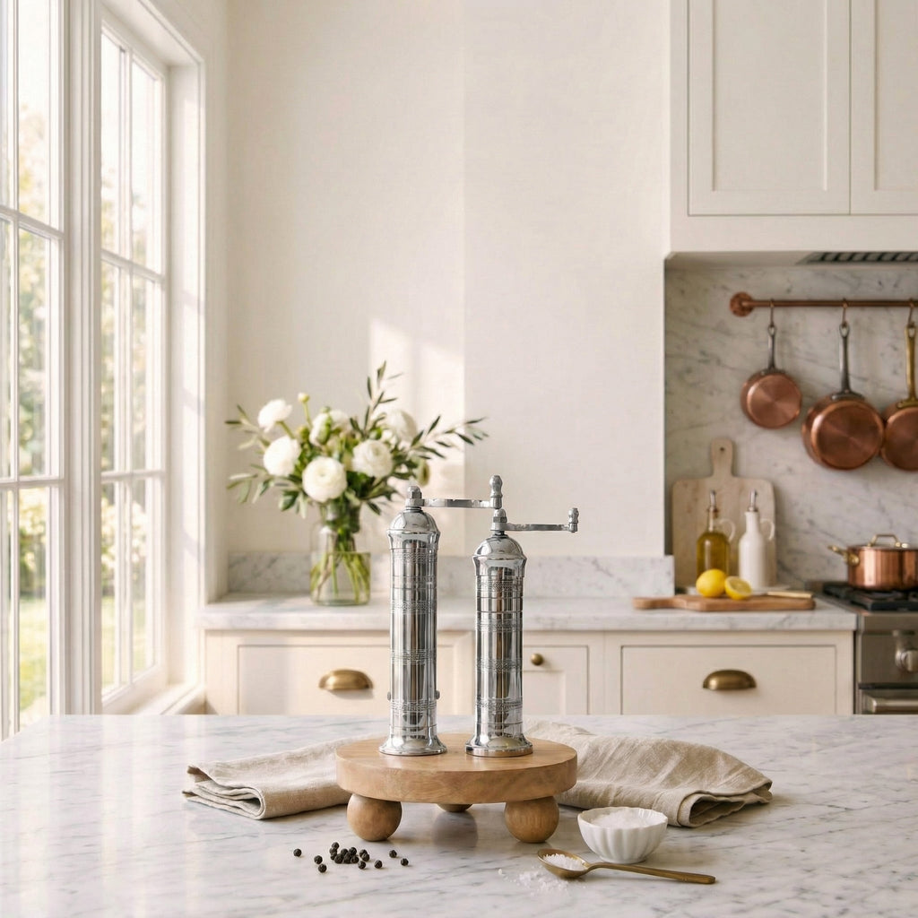 Brass & Chrome Salt & Pepper Mills
