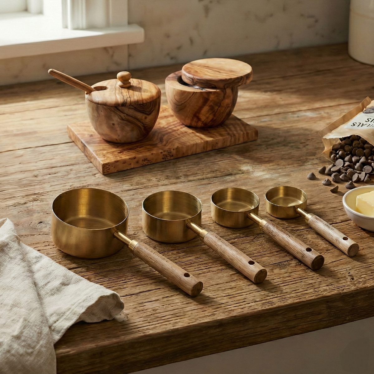 Golden Measuring Cup Set