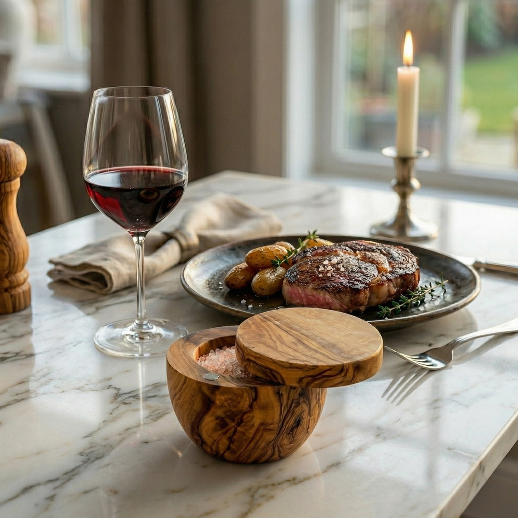 Olive Wood Salt Cellar