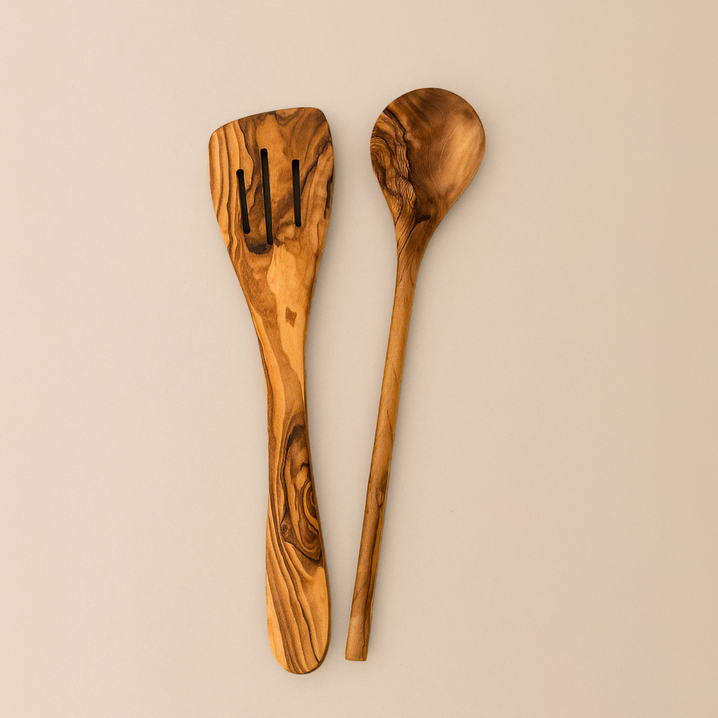 Olive Wood Cooking Spoon Set