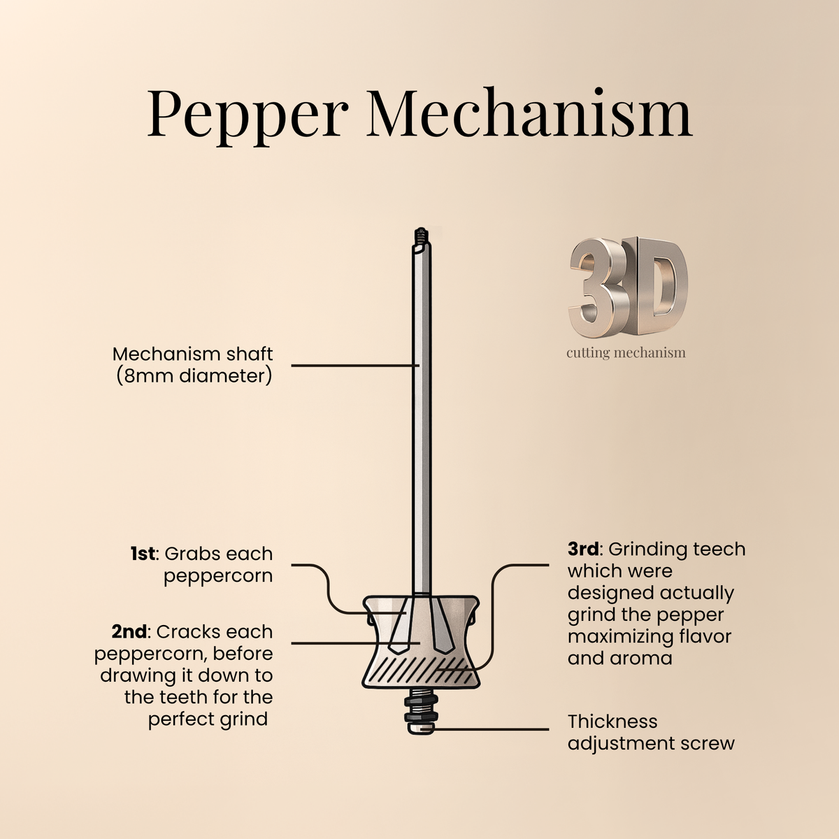 Brass & Chrome Salt & Pepper Mills