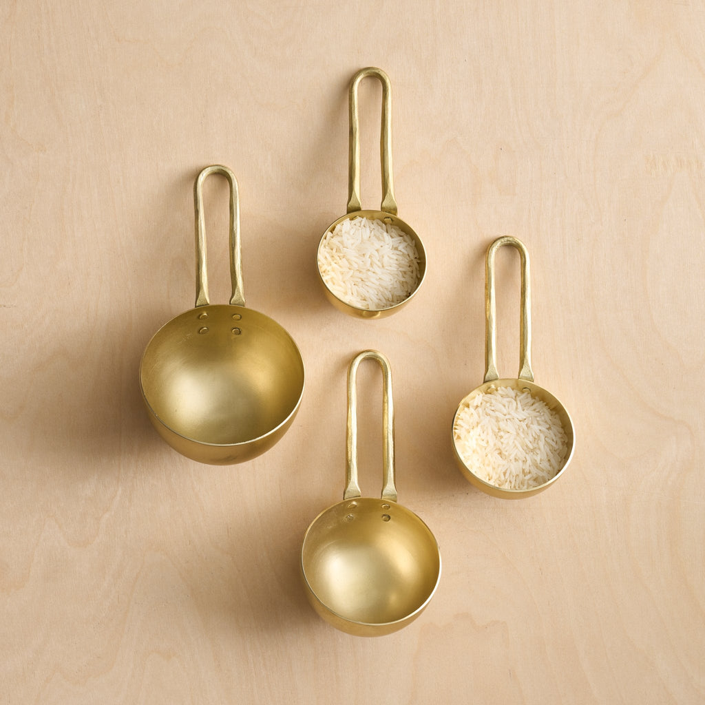 Brass Measuring Scoops - Set of 4